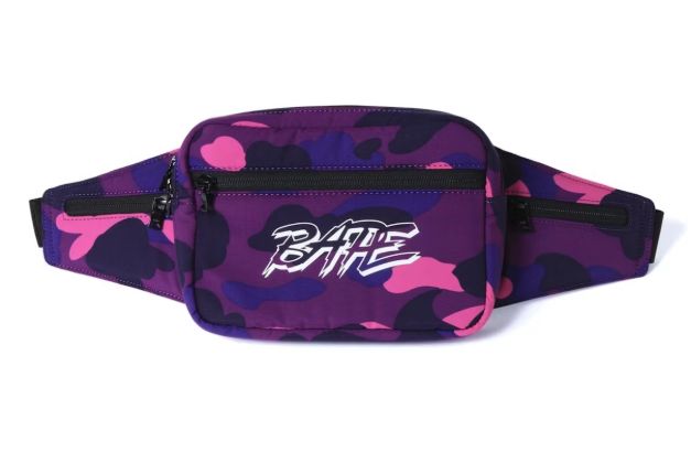 BAPE Color Camo Waist Bag Purple - used