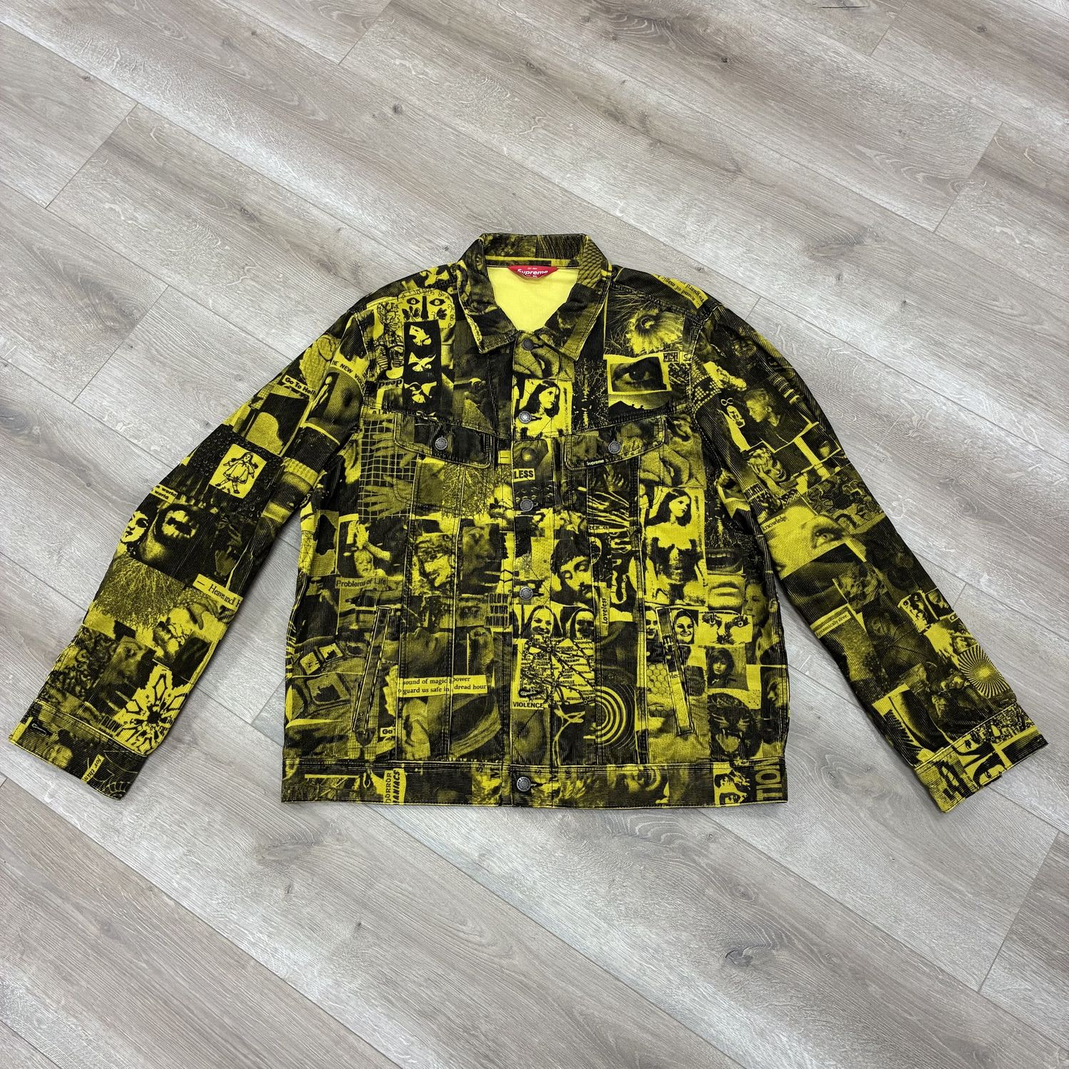Supreme Vibrations Corduroy Trucker Jacket Yellow