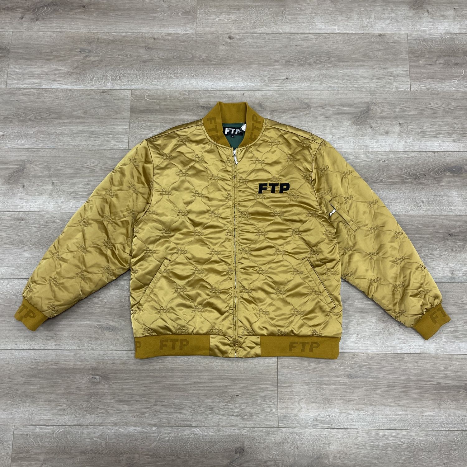 FW21 FTP Quilted Satin Bomber Jacket Size XL - Pre Owned