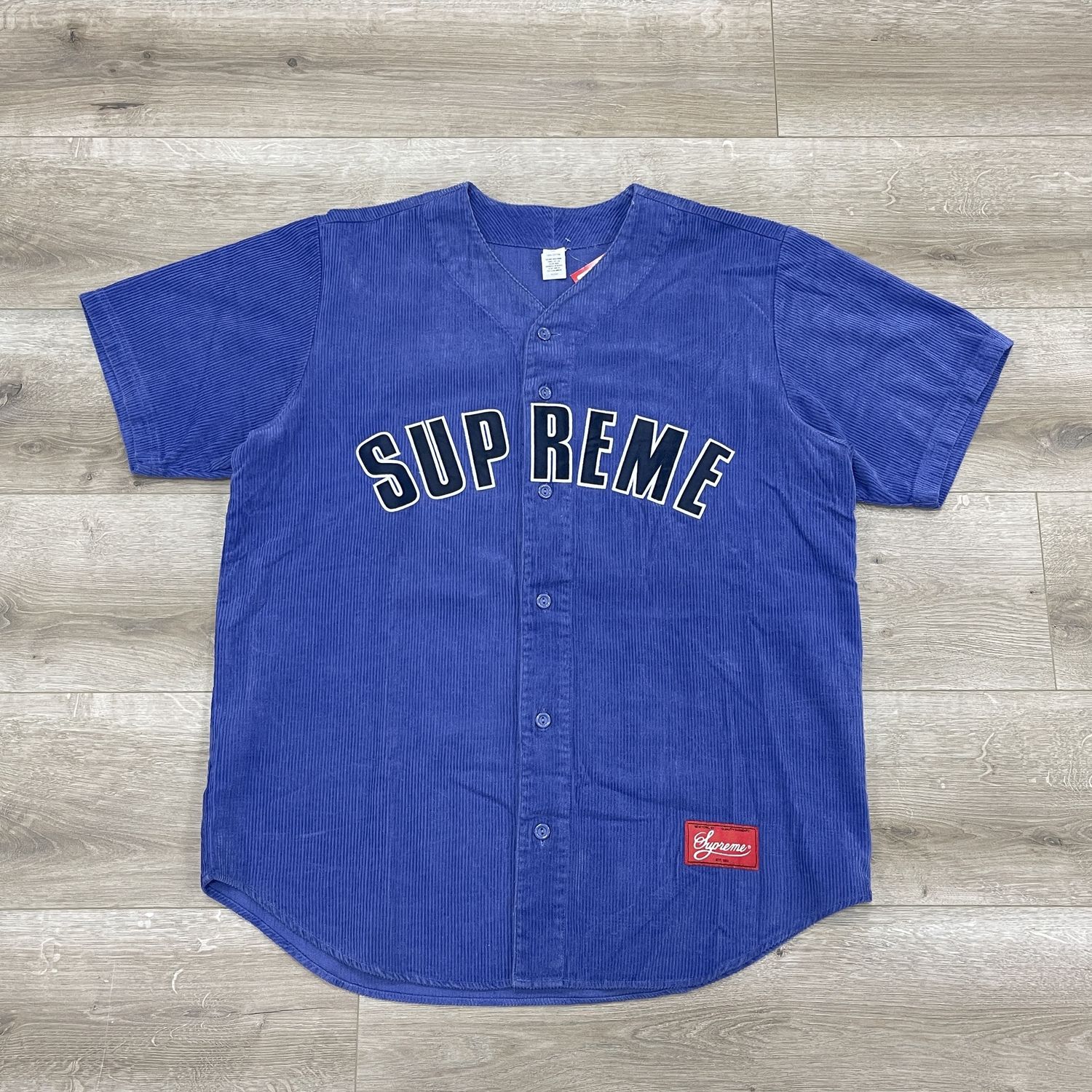 SS18 Supreme Corduroy Baseball Jersey