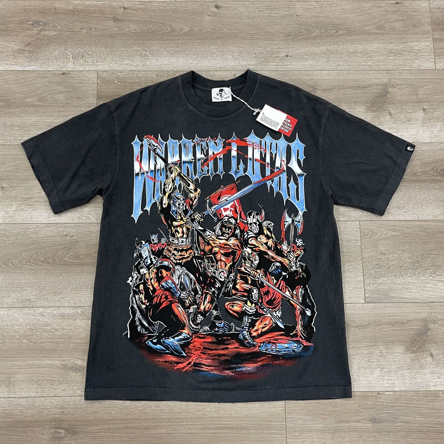 Warren Lotas Battle Massacre Tee Vintage Black size Large - New