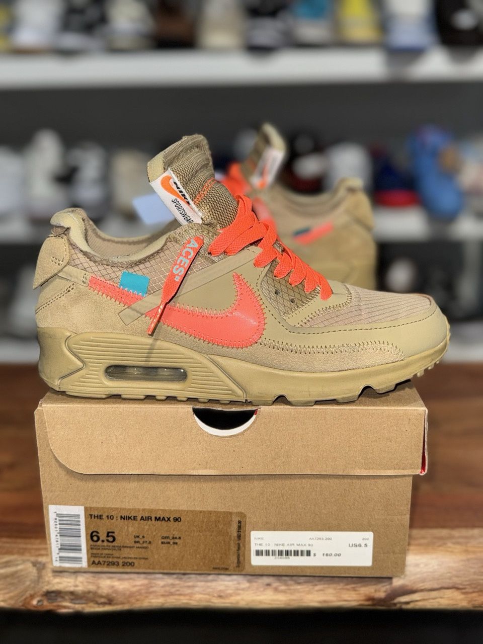 Nike Air Max 90 Off-White Desert Ore • Pre-Owned, Shoe Size: US M 6.5, Product Condition: Pre-Owned