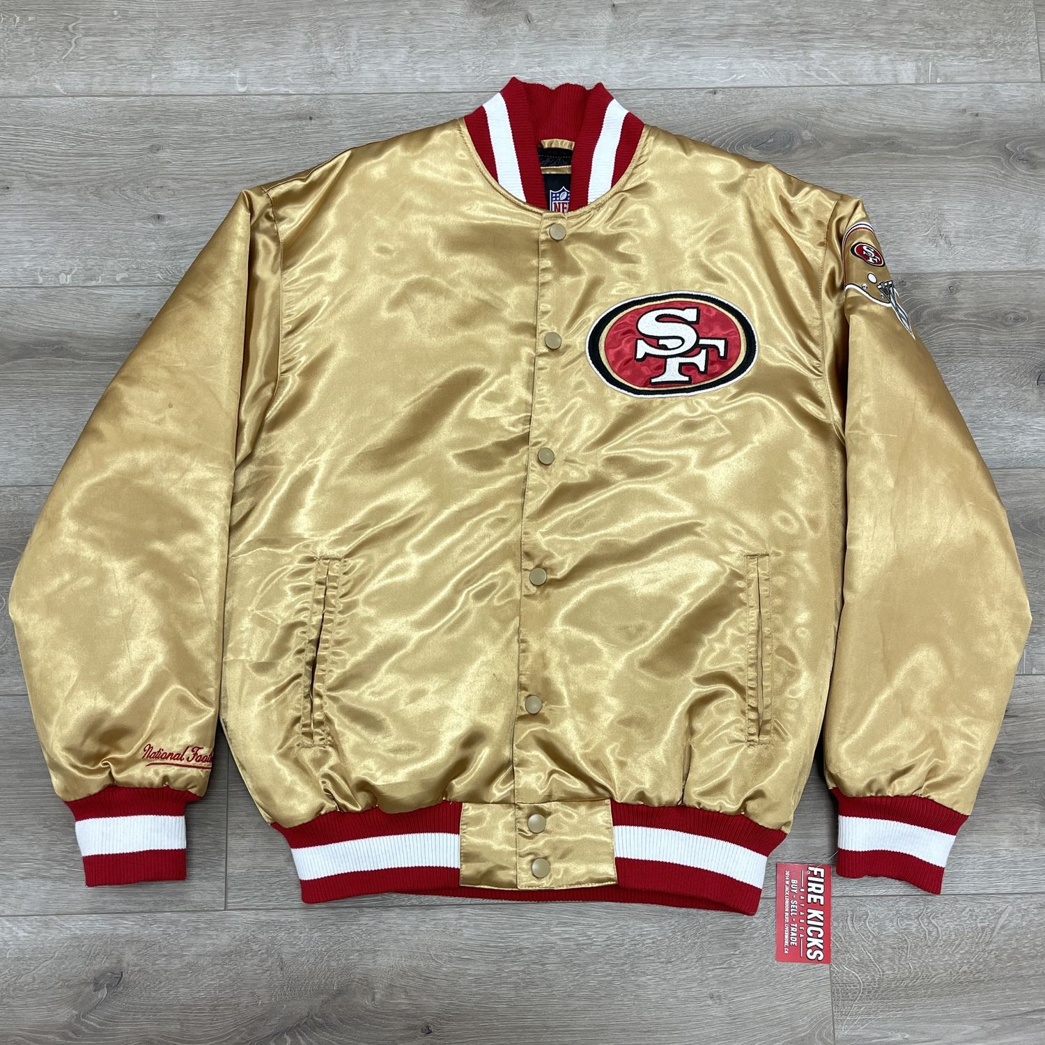 49ers Vintage NFL Satin Gold Jacket