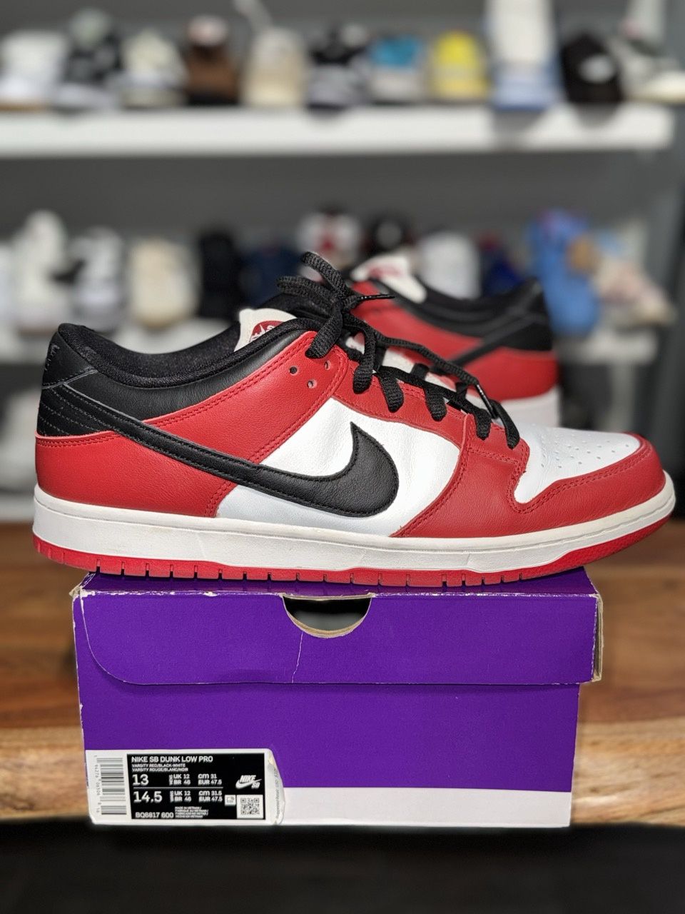Nike SB Dunk Low Pro J-Pack Chicago • Pre-Owned, Shoe Size: US M 13, Product Condition: Pre-Owned