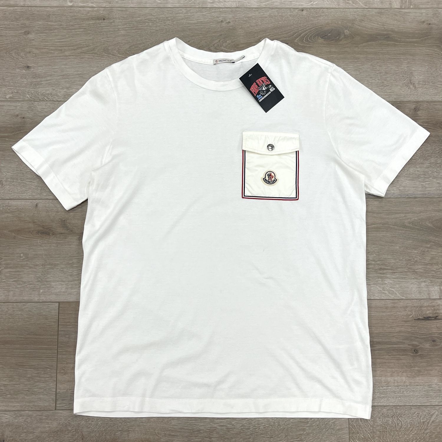 Moncler Men&#39;s Pocket T-Shirt in White