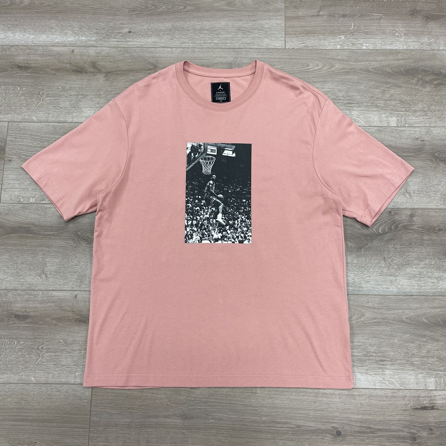 FW20 Jordan x Union Reverse Dunk T-shirt Rust Pink Large - New