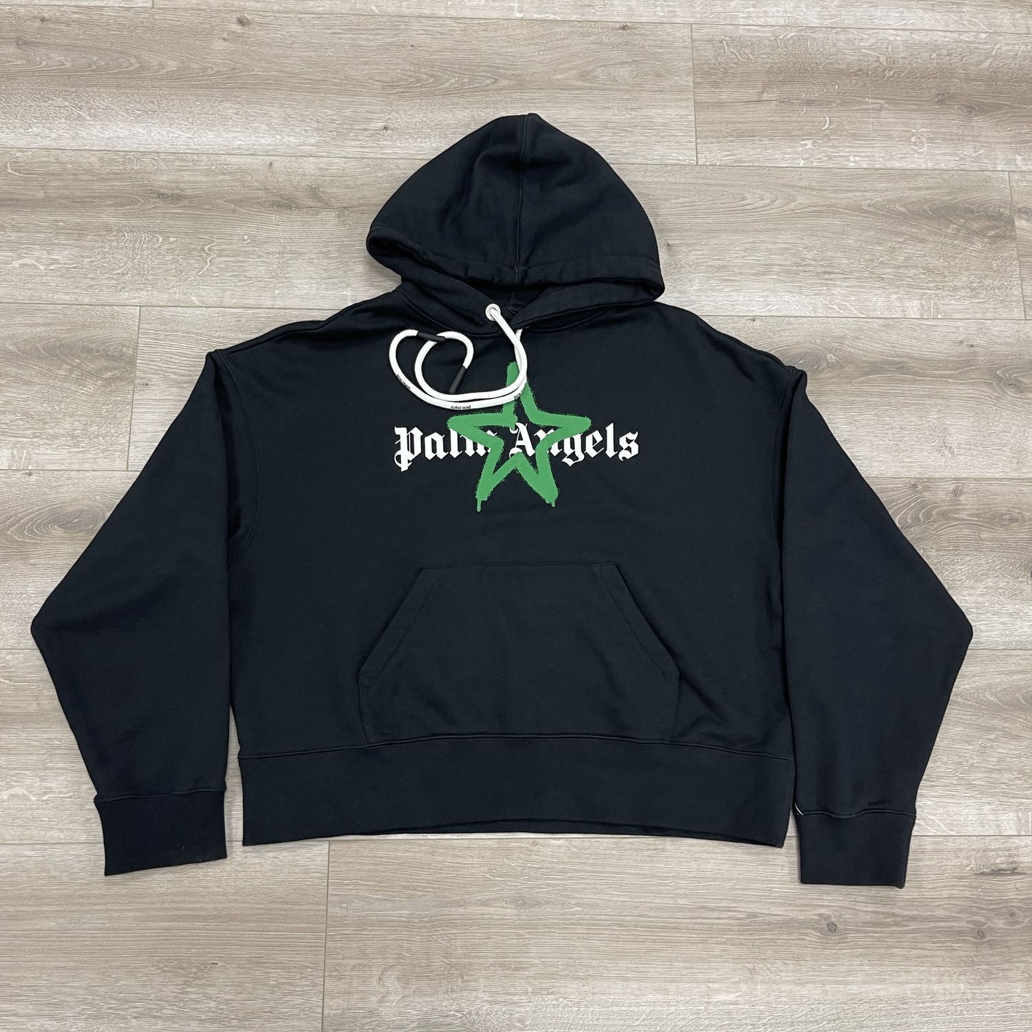 Palm Angels Star Sprayed Hoodie &#39;Black&#39;