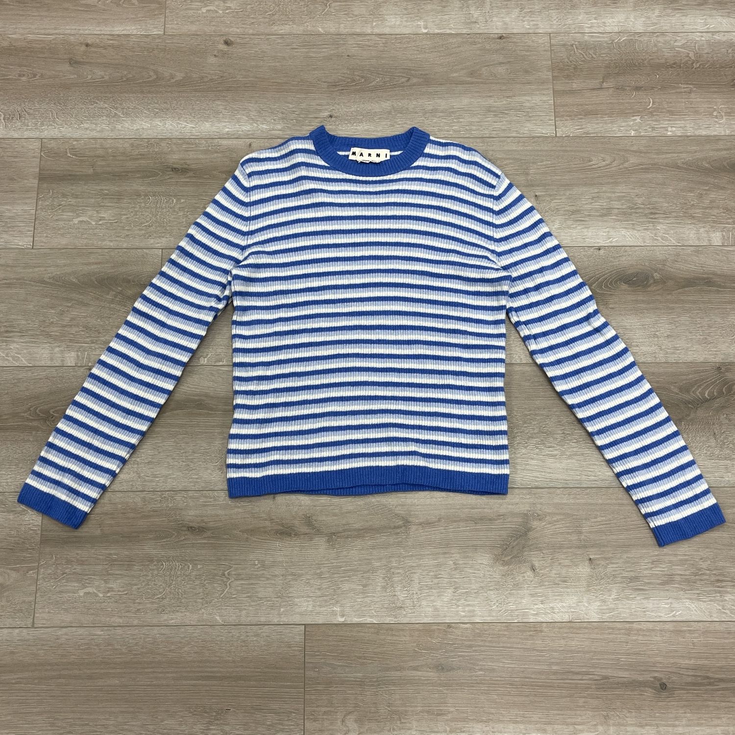 MARNI Roundneck Sweater Blue White
