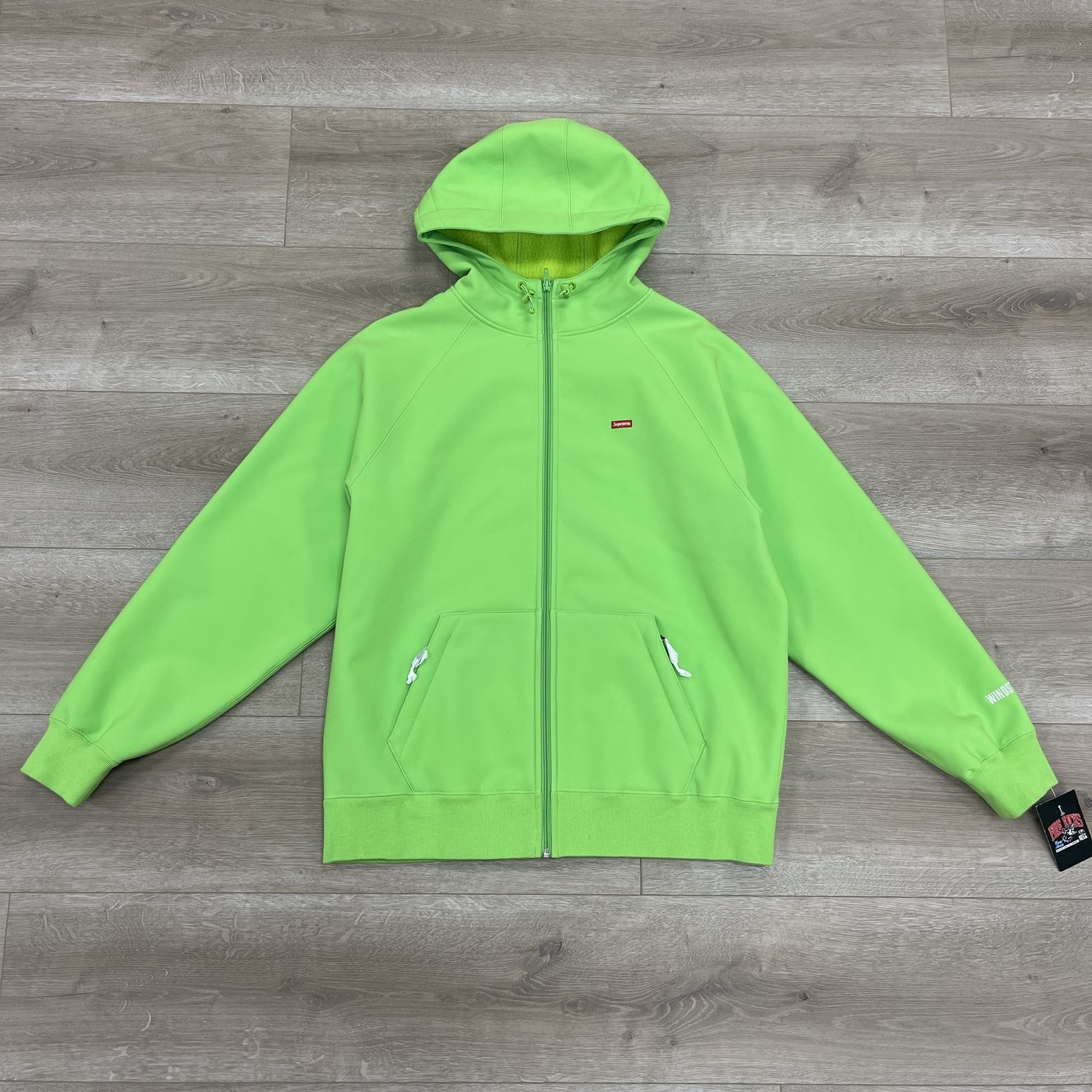 Supreme WINDSTOPPER Zip Up Hooded Sweatshirt (FW23) Green Size Large - Pre Owned