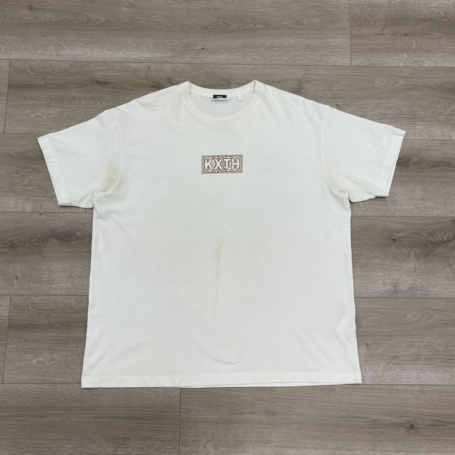 Kith Moroccan Tile Classic Logo Tee &#39;Beige&#39;