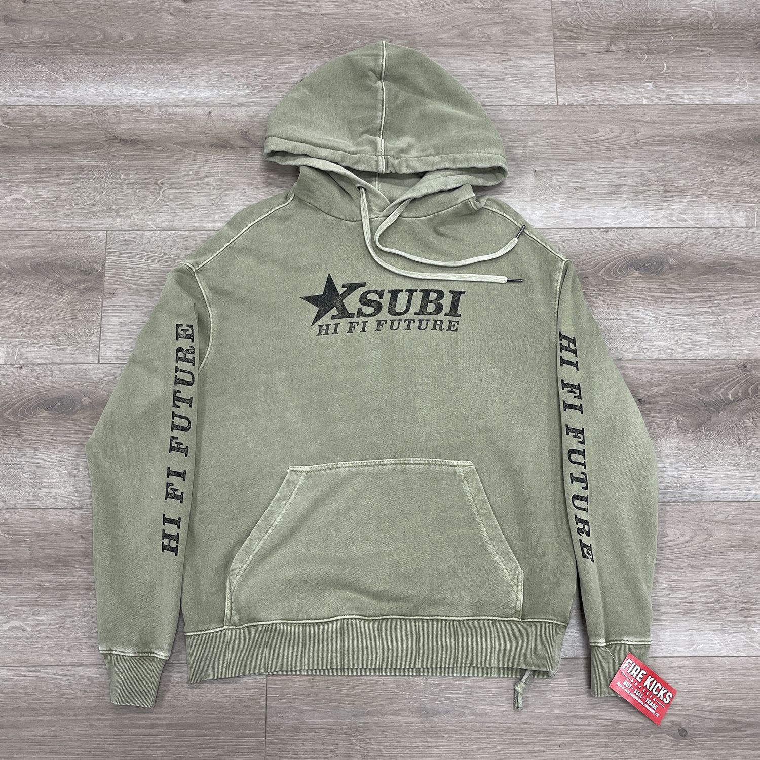 KSUBI HI FI BIGGIE HOODIE FADED KHAKI Size XS