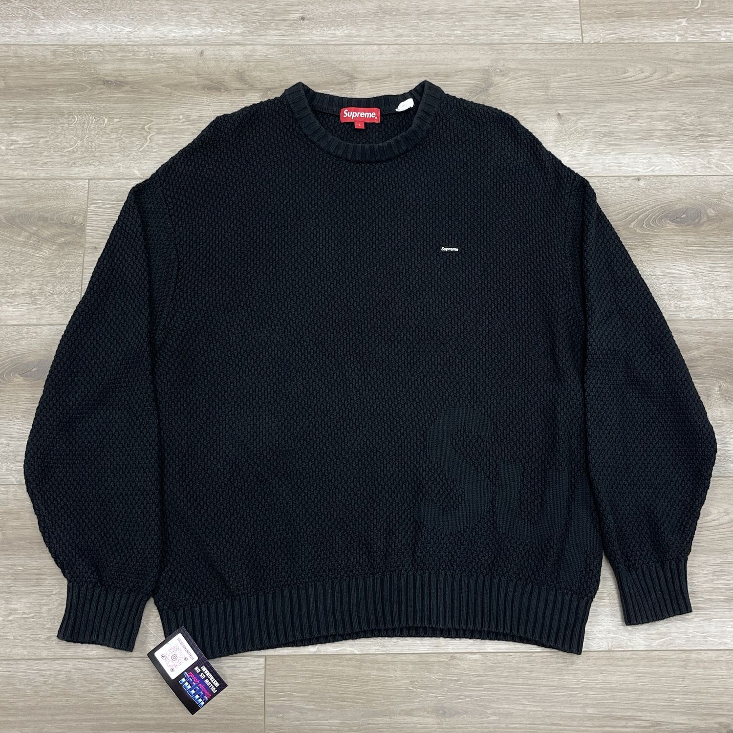 Supreme FW21 Melange Rib Knit Sweater Black Melange