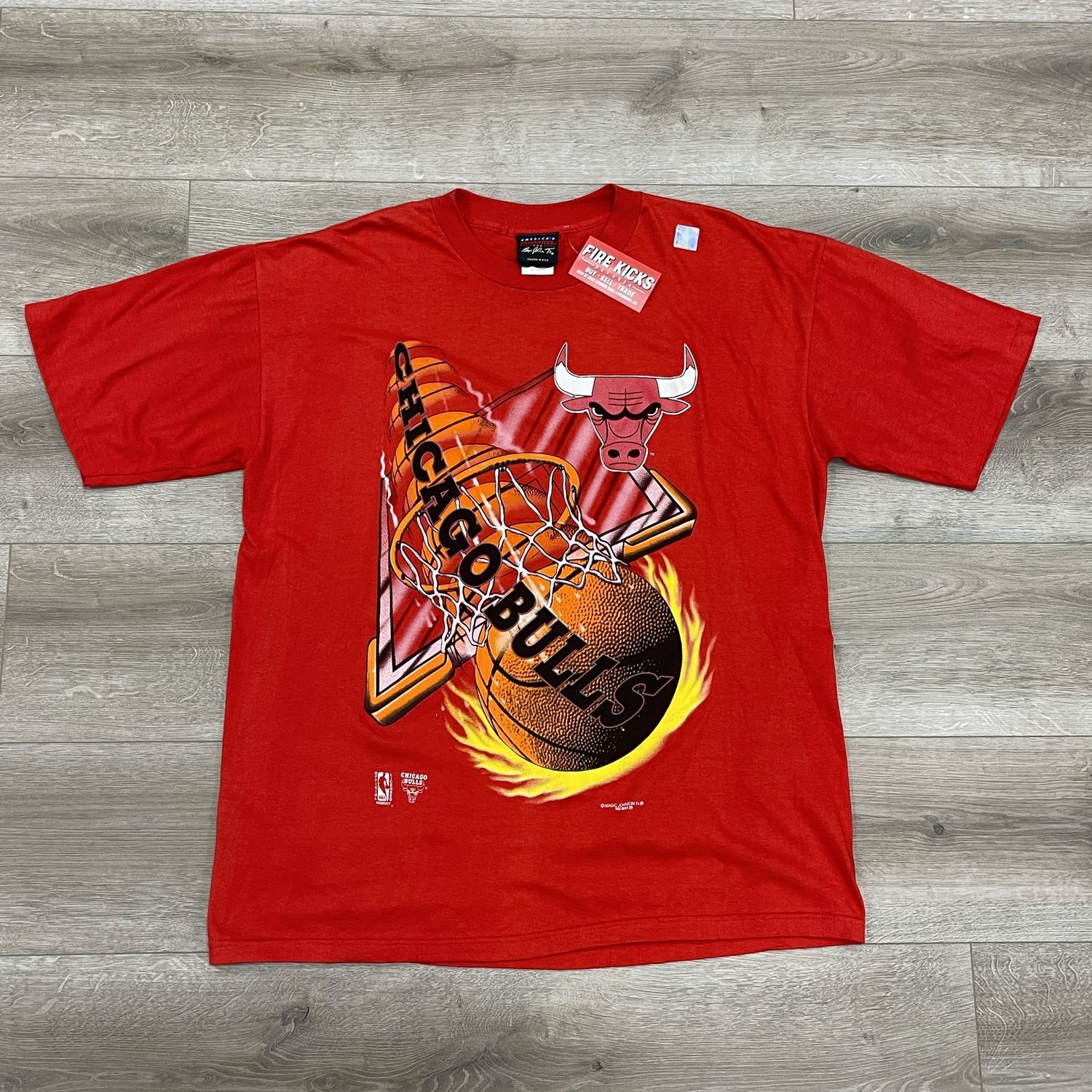 Vintage Chicago Bulls Pure Magic Made In USA Single Stitch NBA Basketball Shirt