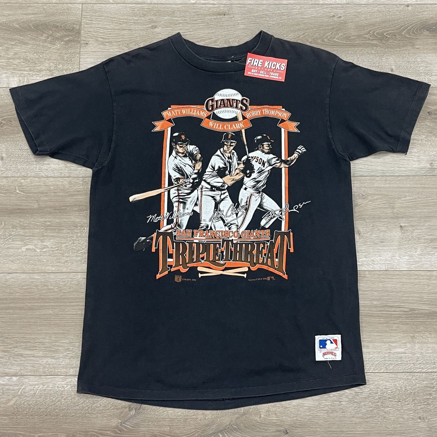 Vintage 1992 SF Giants Triple Threat Baseball Tee