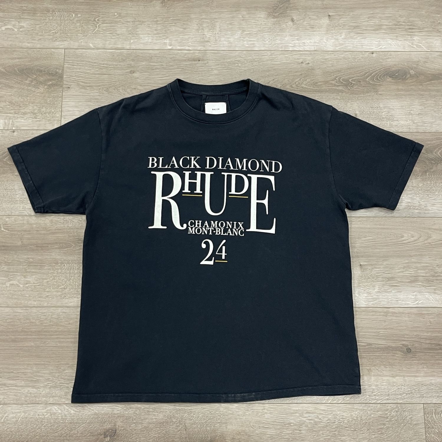 Rhude - Black Diamond Logo-Print Cotton-Jersey T-Shirt - Black