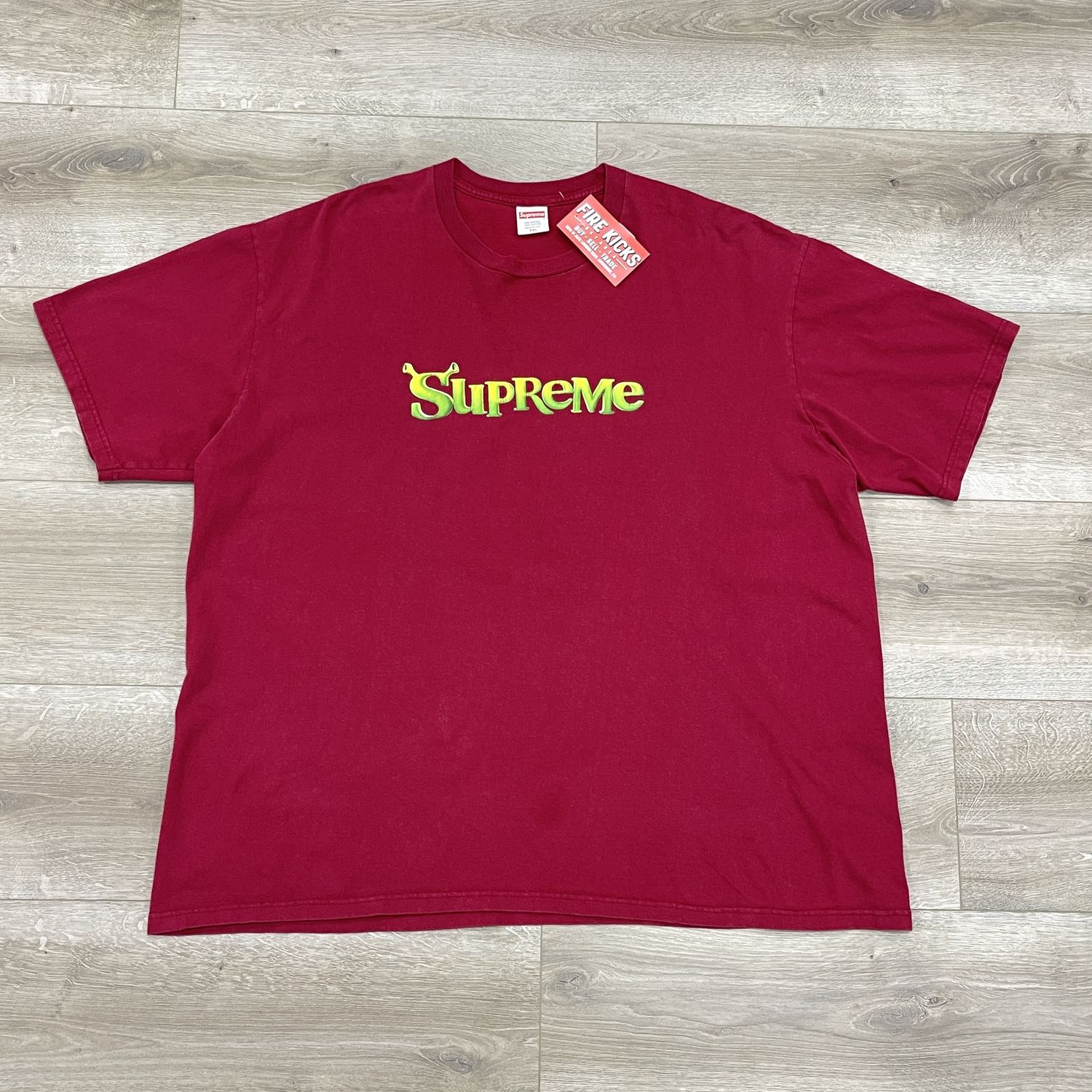 Supreme Shrek Tee Cardinal (FW21T35) Size Large