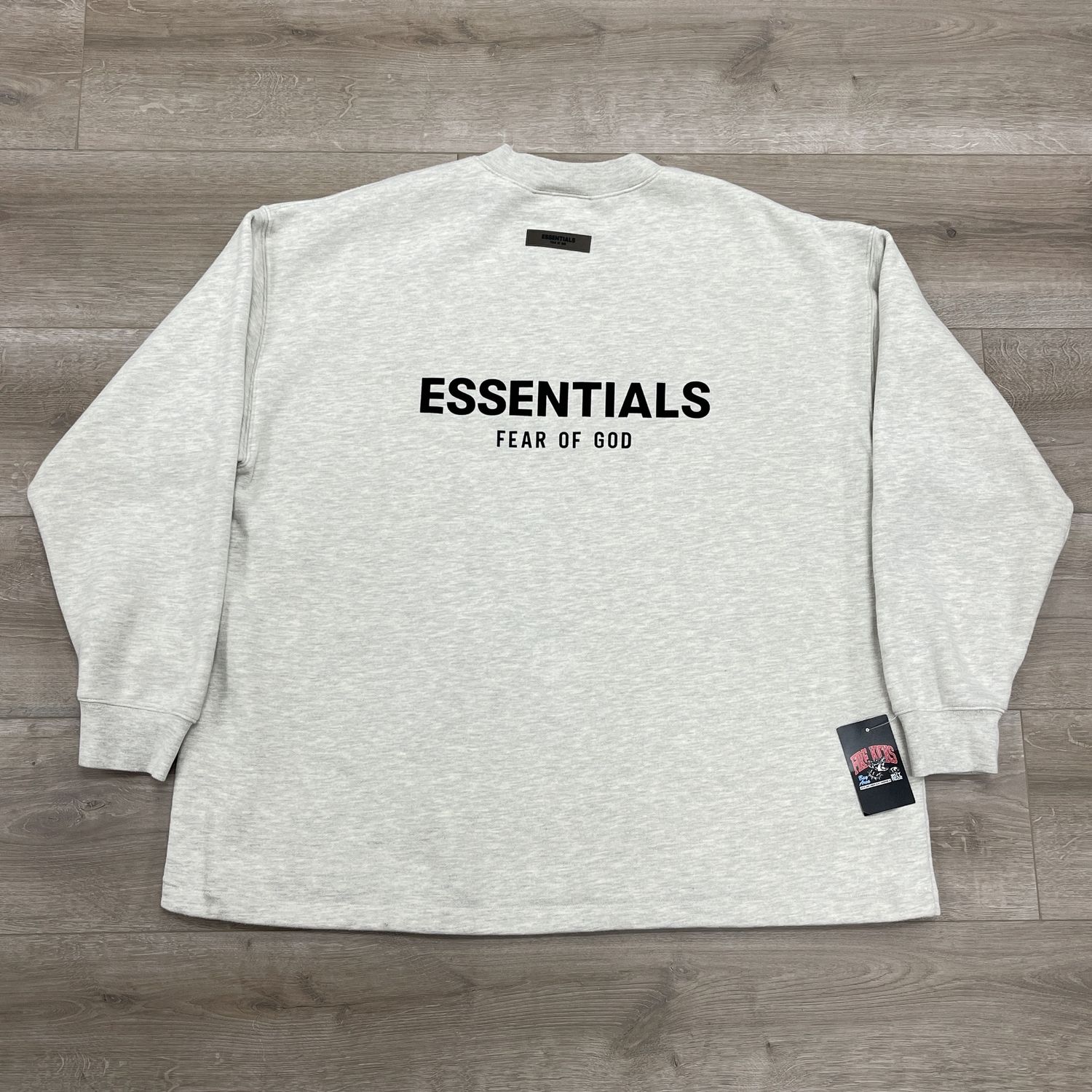 Essentials Fear of God Sweatshirt Mens Gray Mock Neck Oversized Long
