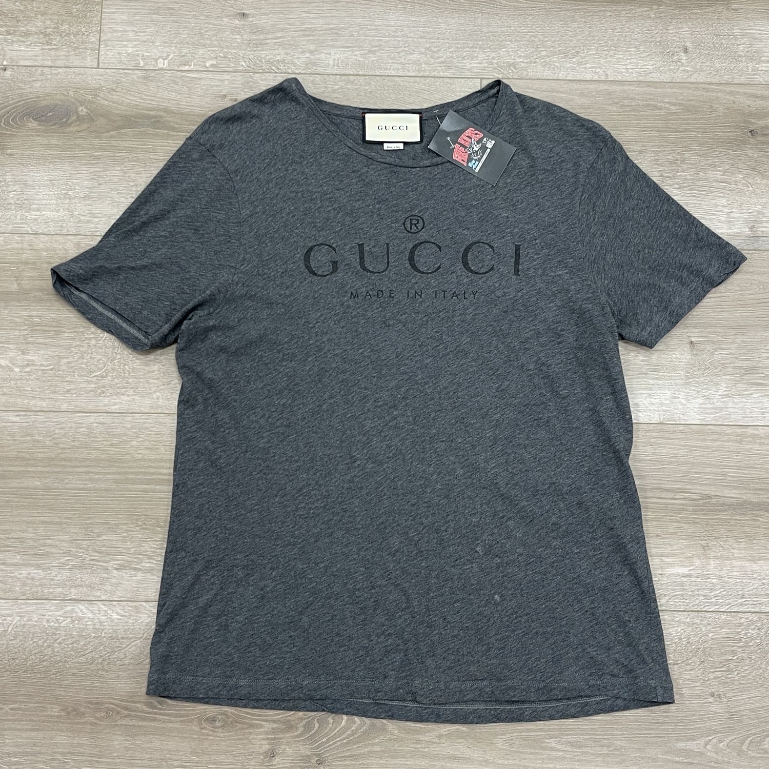 Gucci Logo Relaxed T-Shirt Grey