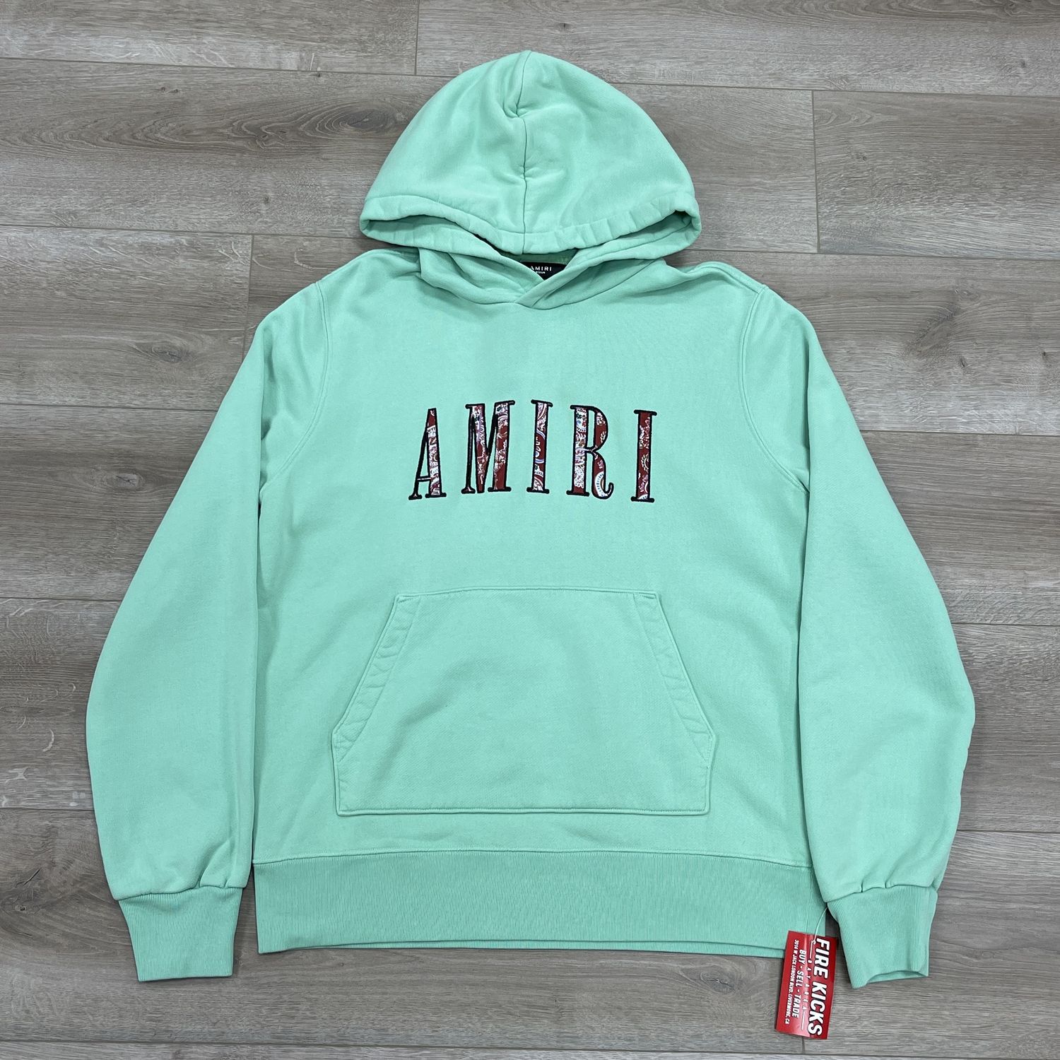 FW21 AMIRI Core Paisley Logo Hoodie Green Size Medium