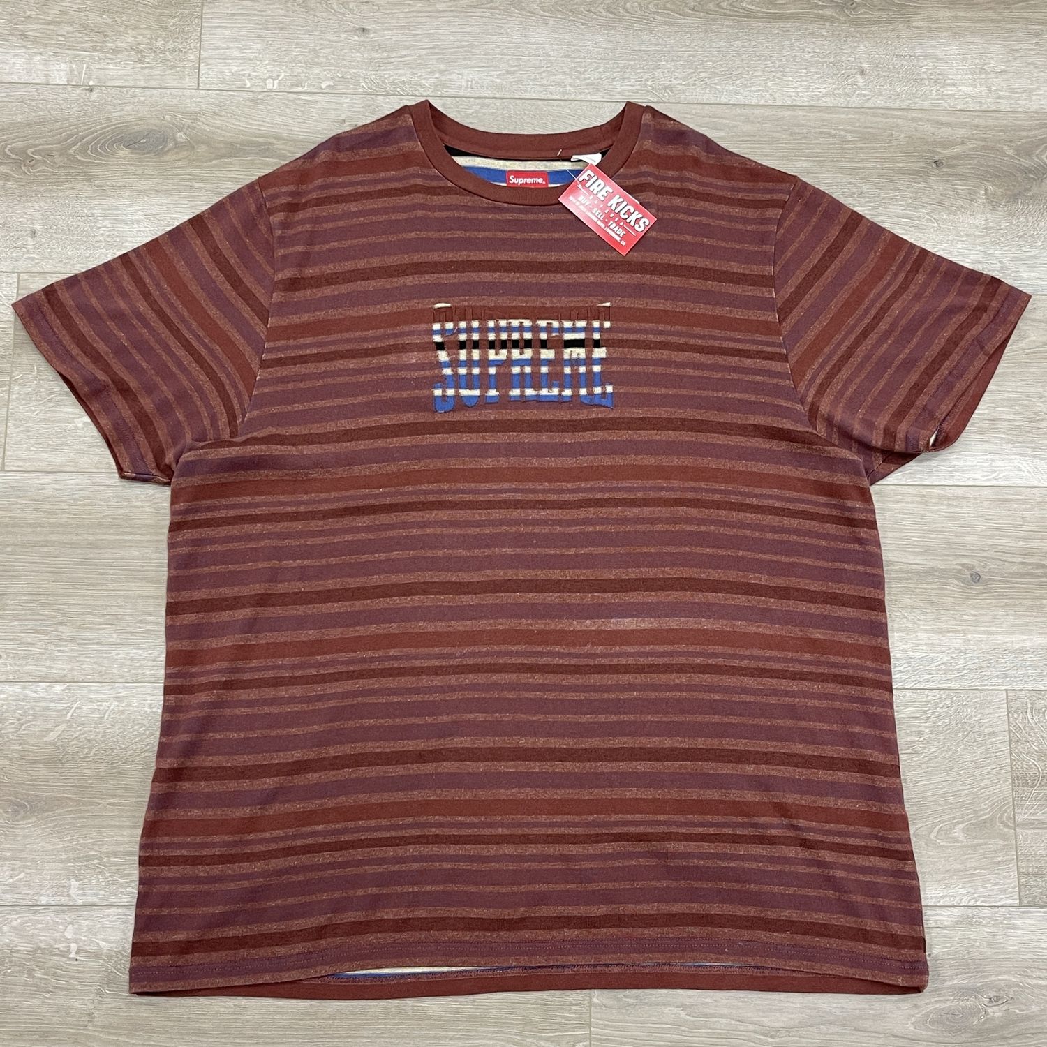 Supreme Inverted Stripe Short-Sleeve Top &#39;Brown&#39;