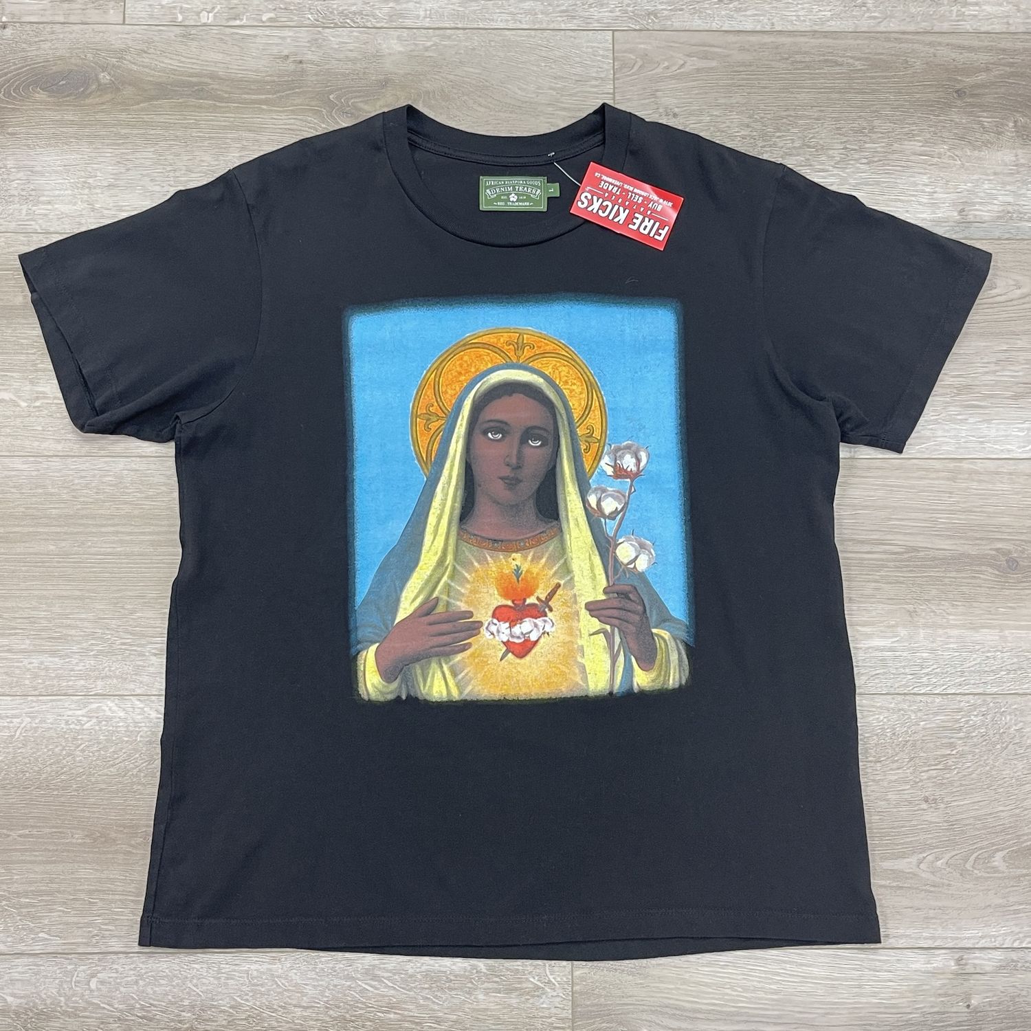 Denim Tears Black Madonna Virgin Mary T-shirt