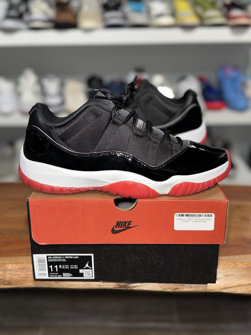 Jordan 11 Retro Low Bred (2025) - Pre Owned, Shoe Size: US M 11.5, Product Condition: Pre-Owned