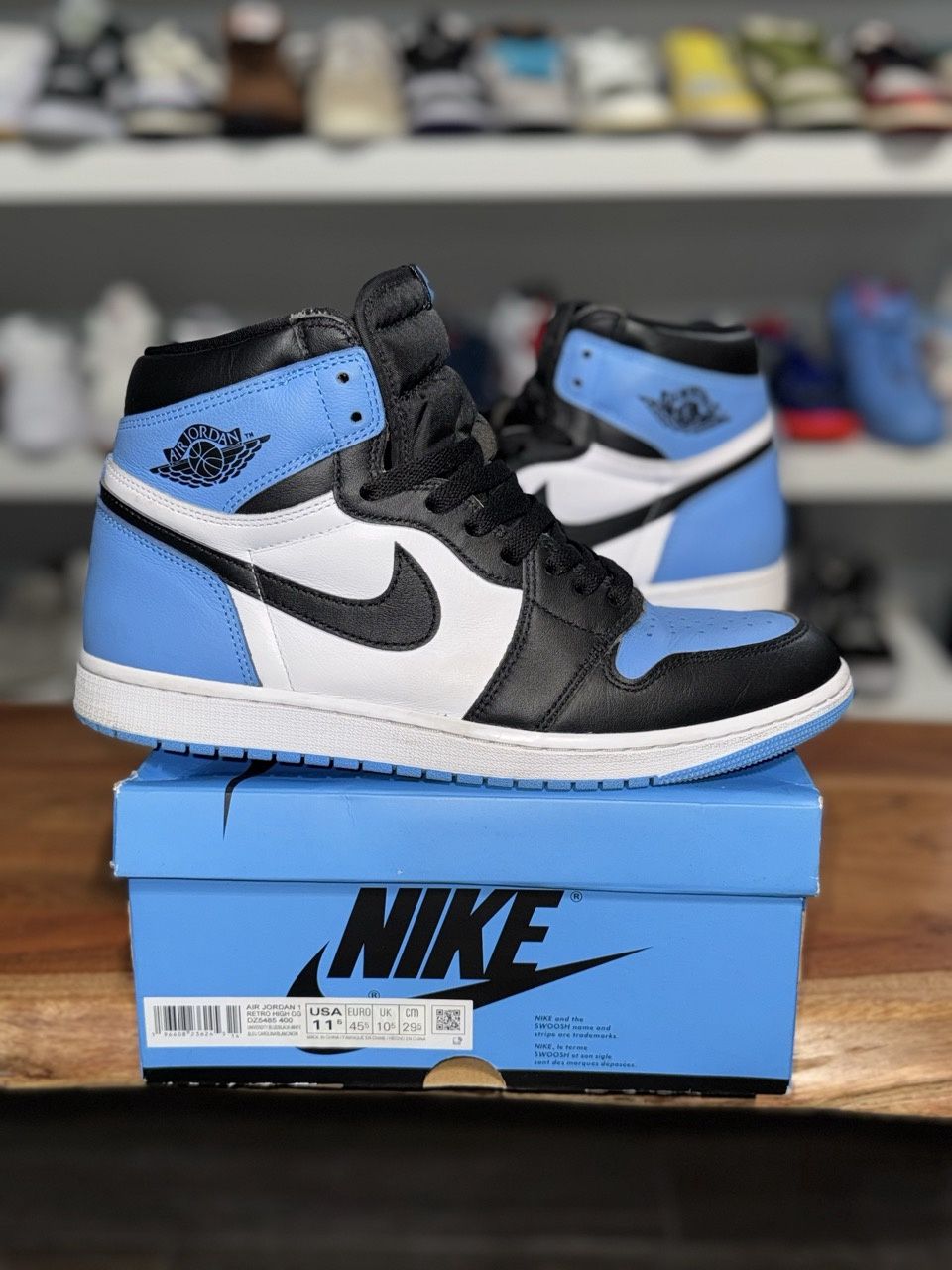 Jordan 1 Retro High Og Unc Toe • Pre-Owned, Shoe Size: US M 11.5, Product Condition: Pre-Owned