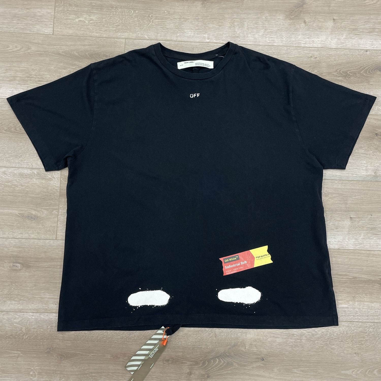 OFF-WHITE Incomplete Spray Paint Tee Black