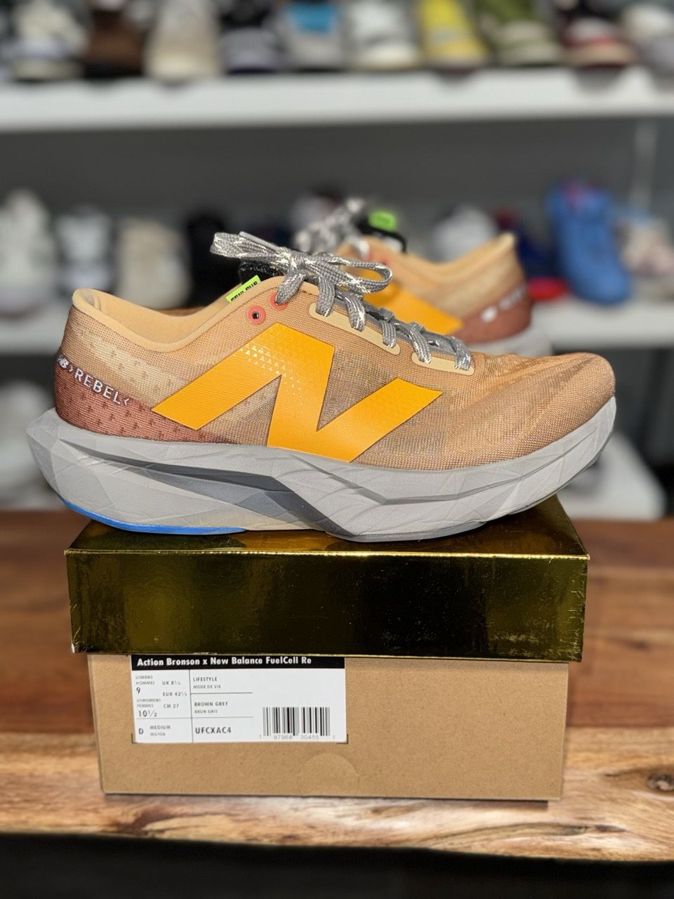 New Balance FuelCell Rebel v4 Action Bronson Foxtrot - Pre-Owned, Shoe Size: US M 9, Product Condition: Pre-Owned