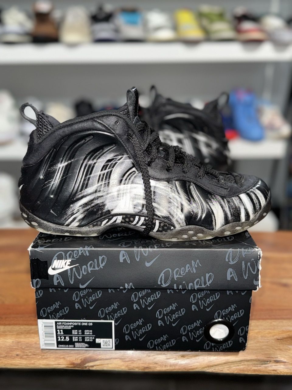 Nike Air Foamposite One Dream A World Black - Pre-Owned, Shoe Size: US M 11, Product Condition: Pre-Owned