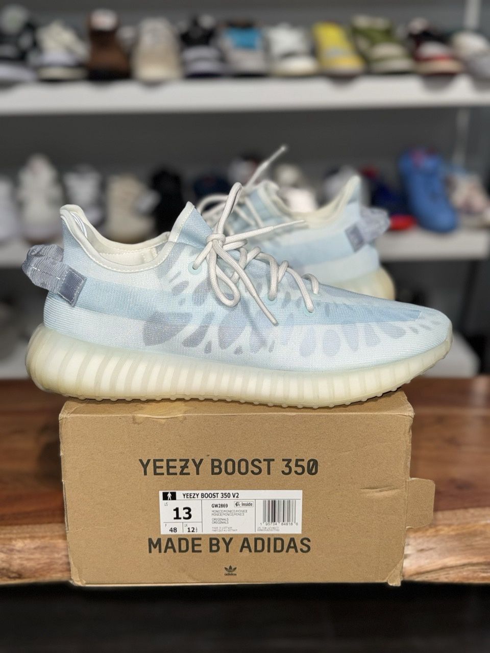 adidas Yeezy Boost 350 V2 Mono Ice - Pre-Owned, Shoe Size: US M 13, Product Condition: Pre-Owned