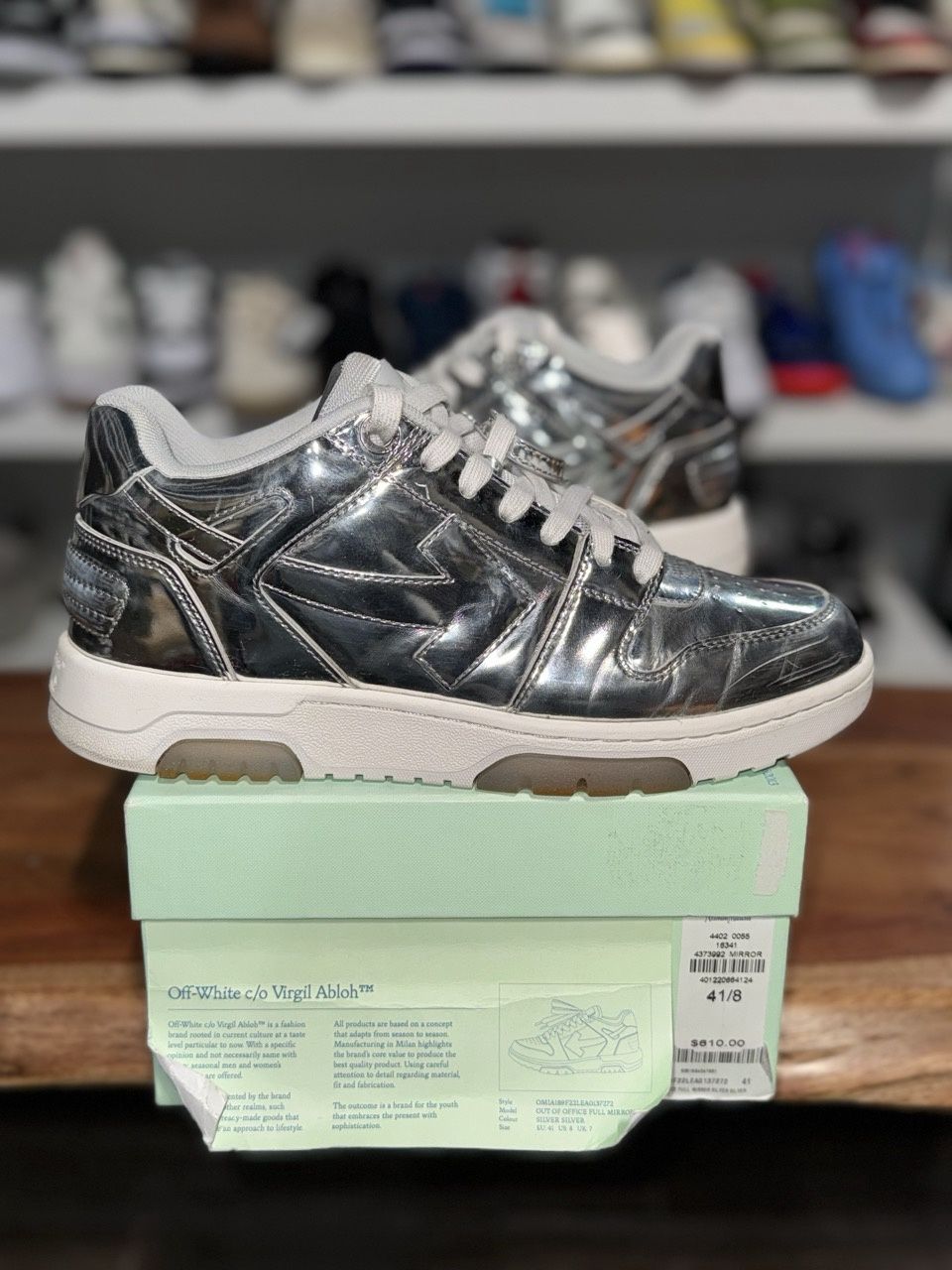 OFF-WHITE Out Of Office OOO Low Tops - Pre-Owned, Shoe Size: US M 8, Product Condition: Pre-Owned