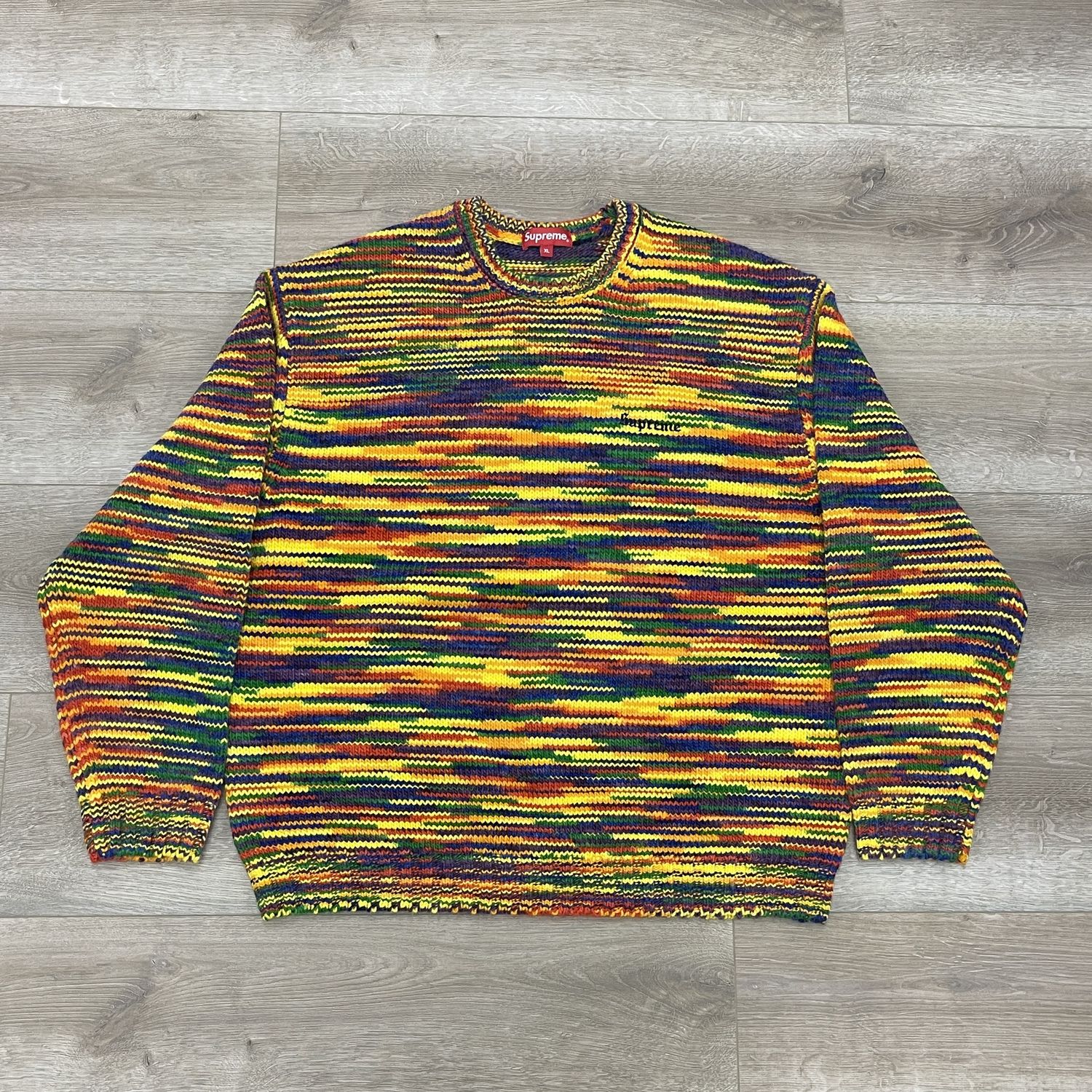 FW20 Supreme Static Sweater Multicolor Size XL - Pre Owned
