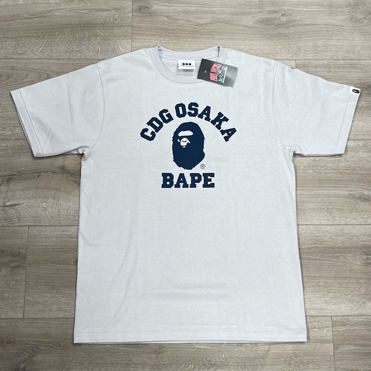 Bape Grey CDG Osaka Exclusive College Tee size Medium Pre-Owned