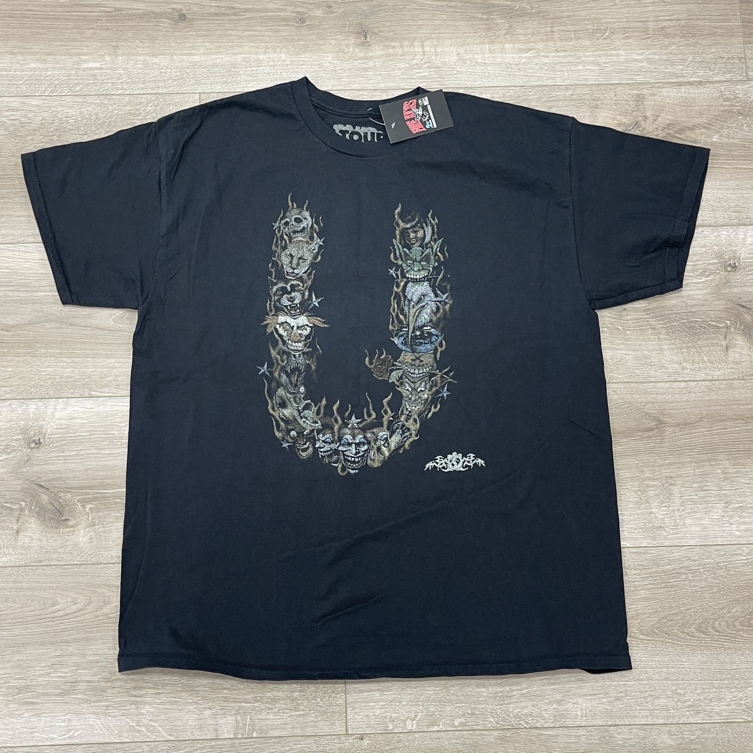 TRAVIS SCOTT SOUTH AMERICAN TOUR TEE Black Size Large Pre-Owned