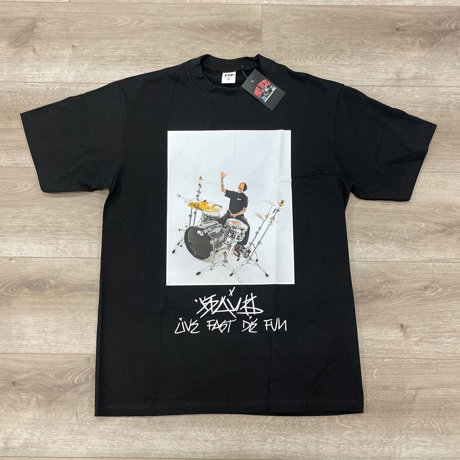 SS25 FTP x Famous Travis Barker Photo Tee black Size Large New