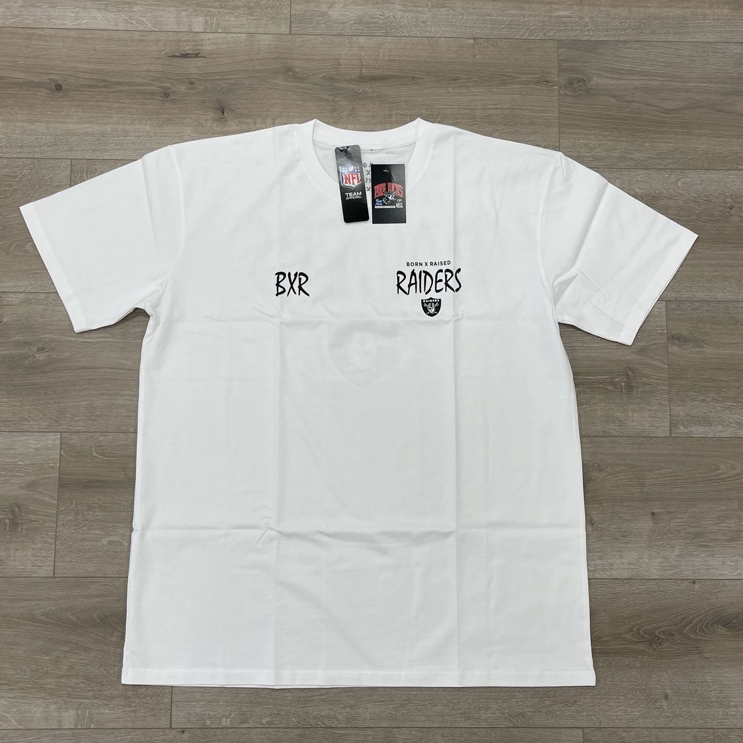 New Born X Raised Raiders NFL White Tee Size XXL