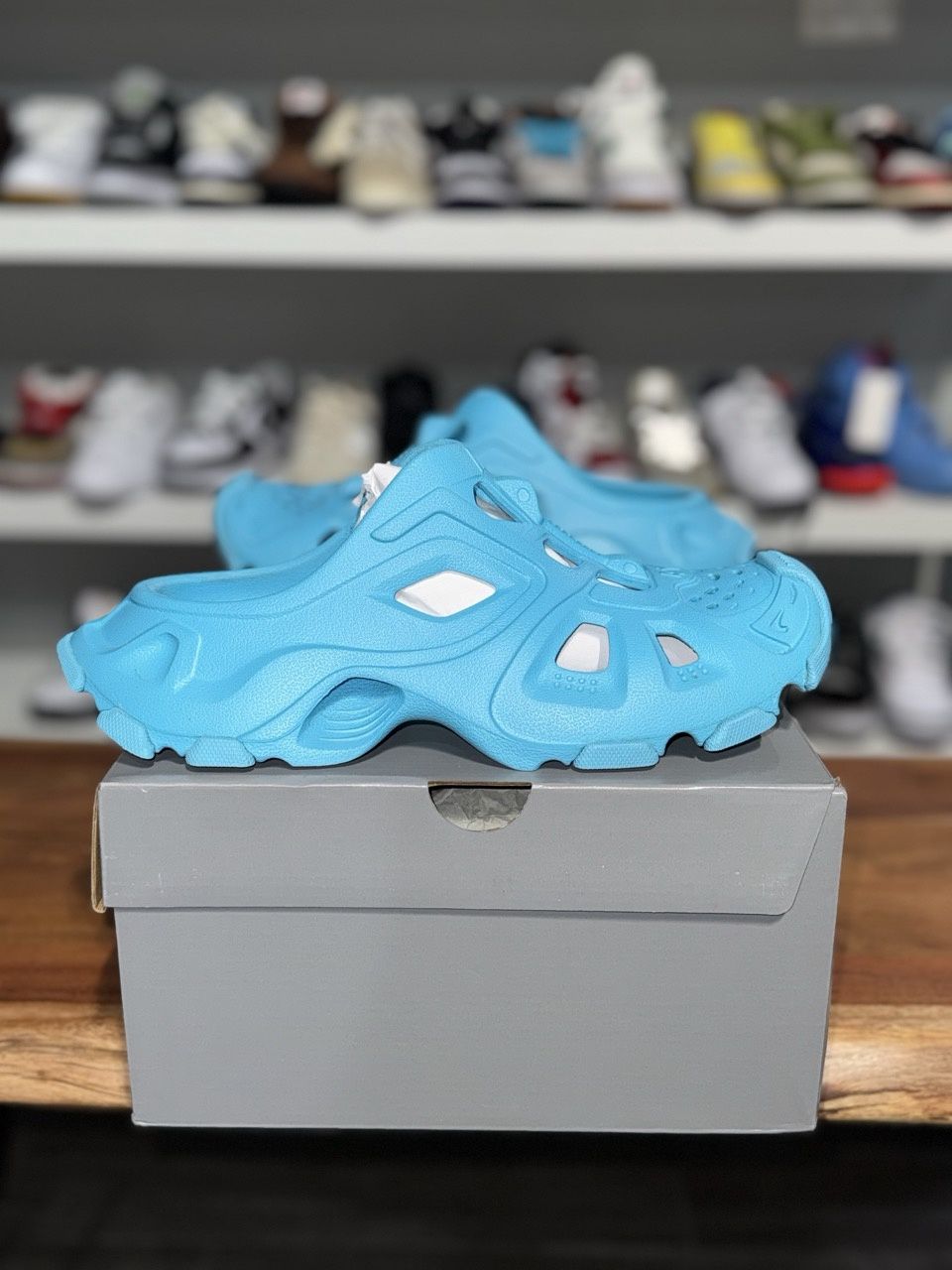 Balenciaga HD Mule Blue • Pre-Owned, Shoe Size: US M 8, Product Condition: Pre-Owned