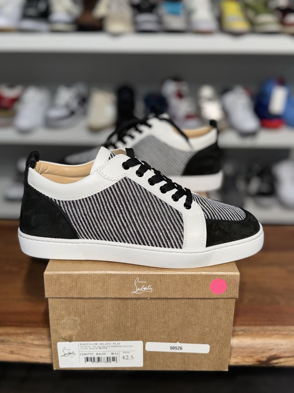 Christian Louboutin Rantulow Orlato Suede &amp; Leather Sneaker - Brand New, Shoe Size: US M 9.5, Product Condition: Brand New