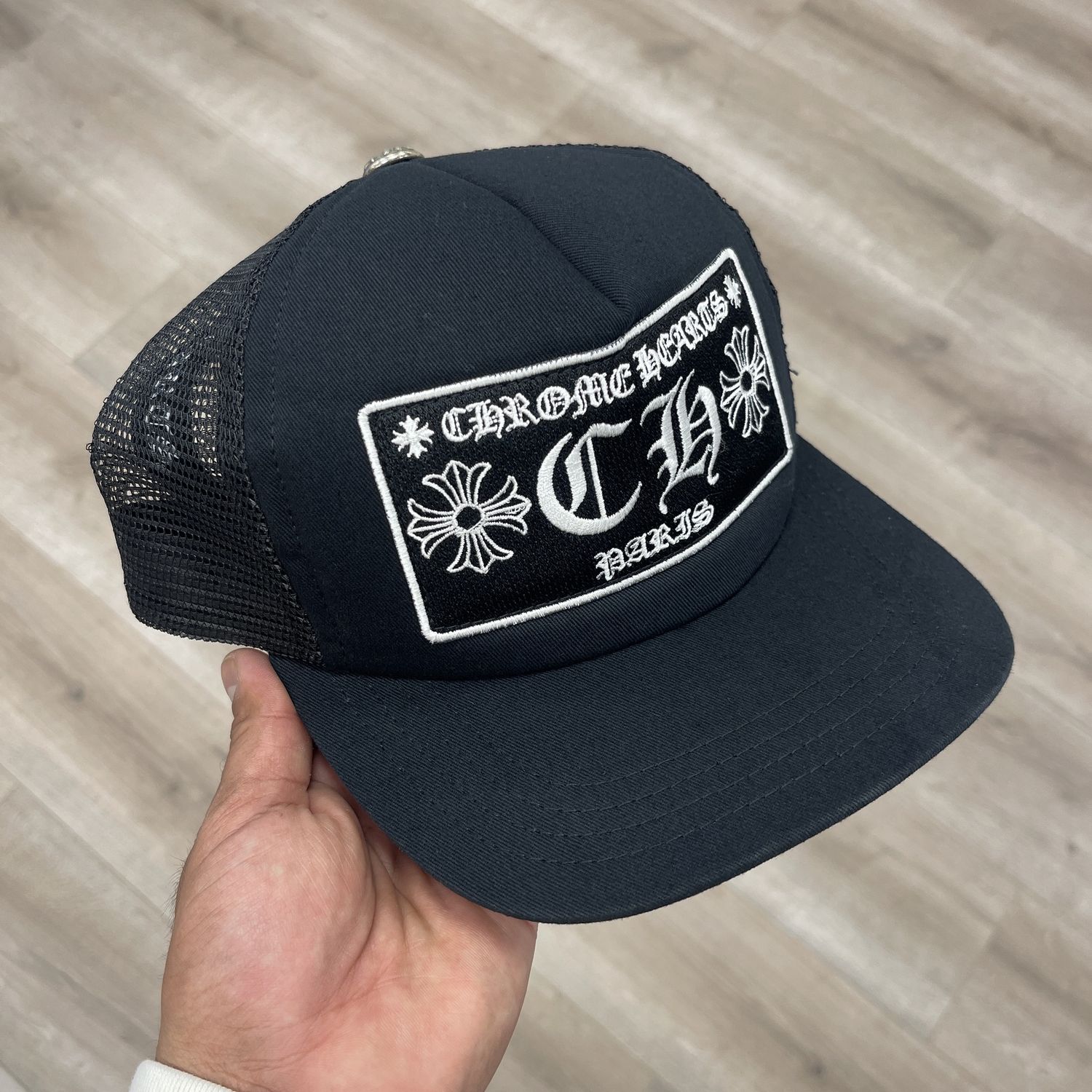 Chrome Hearts Paris Trucker Hat Black OSFA Pre-Owned