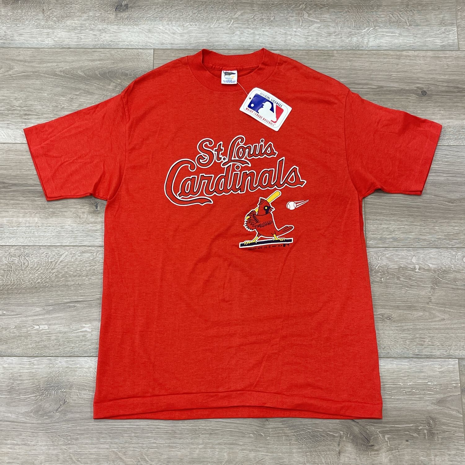 Vintage 1987 St Louis Cardinals Red Tee Size Large