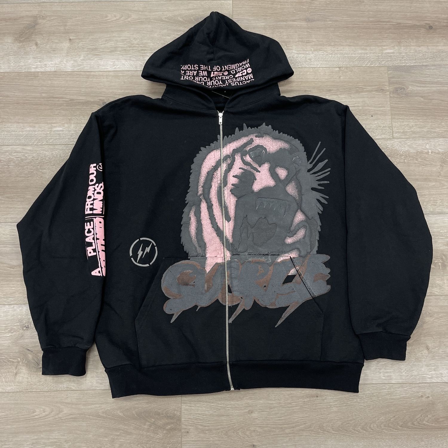 Cactus Jack Travis Scott Fragment Sunrise Zip Up Hoodie Size XXL Pre-Owned