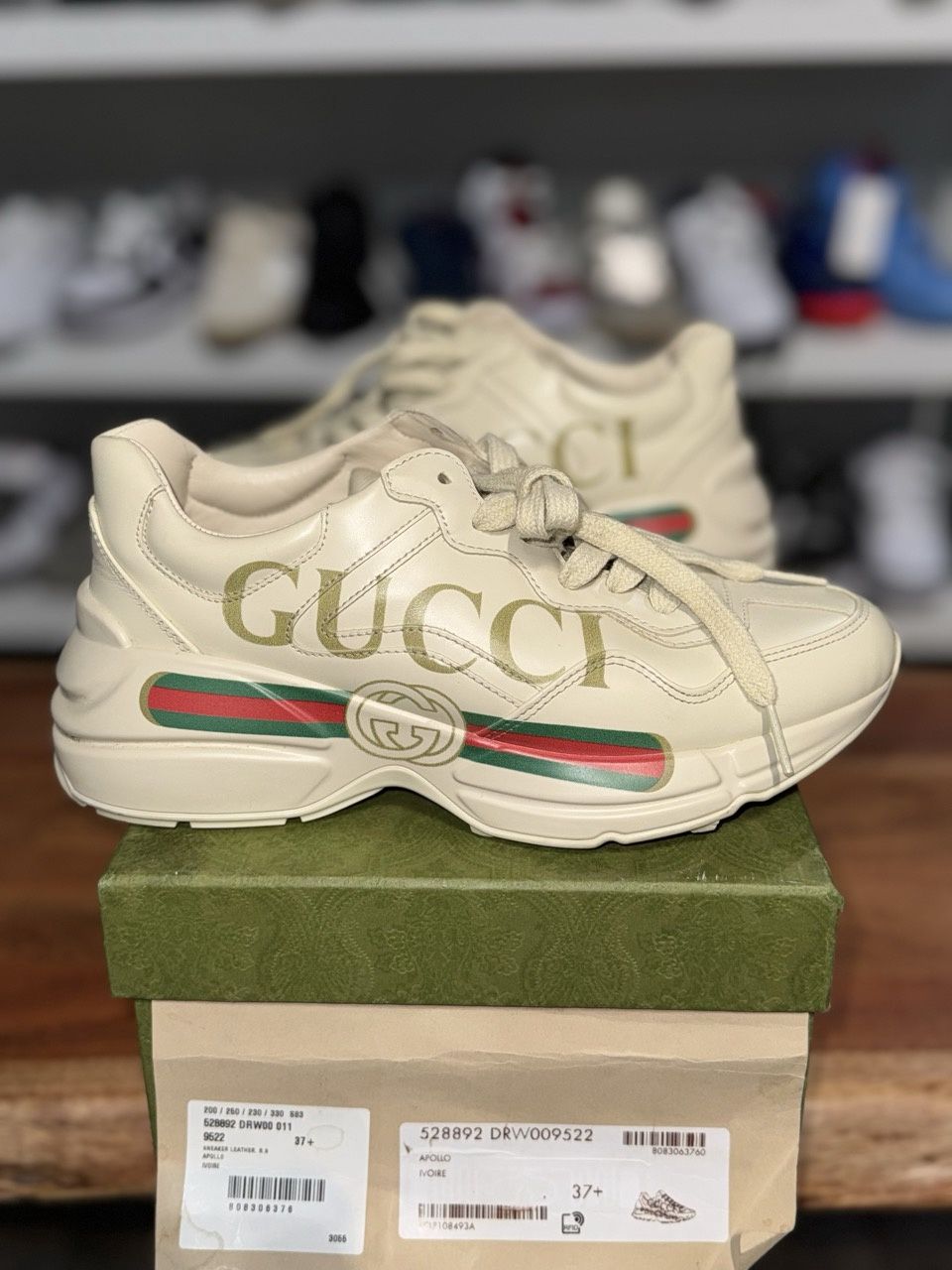 Gucci Rhyton Vintage Logo - Pre-Owned, Product Condition: Pre-Owned, Shoe Size: US M 7