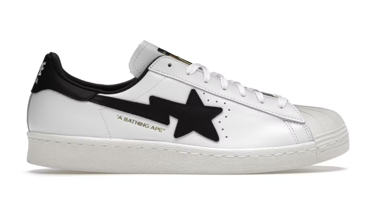 adidas Superstar 80s Bape White Black • Brand New