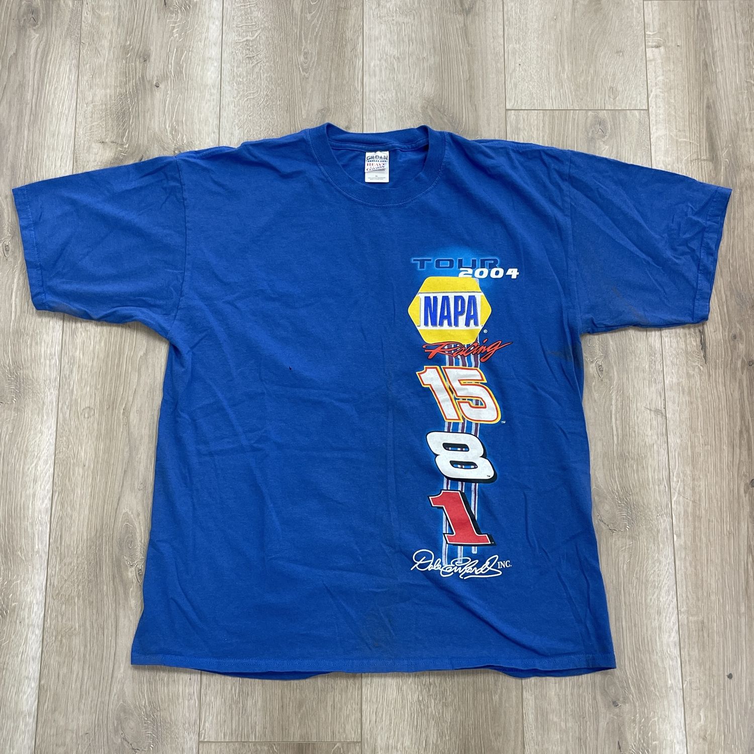 Vintage NASCAR Racing Tour 2004 Dale Earnhardt Jr. Tee Pre-Owned