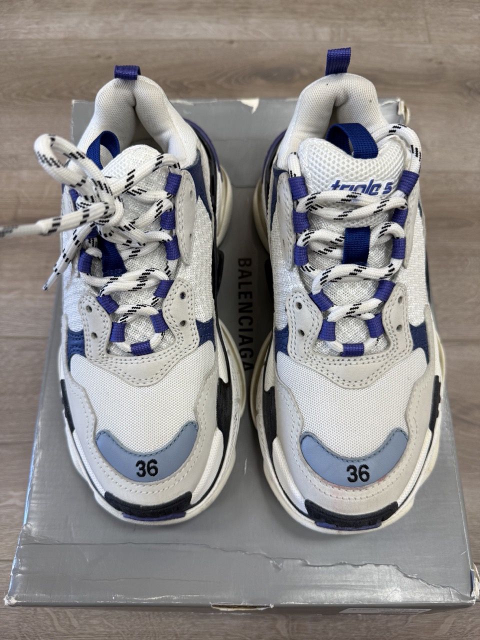 Balenciaga Triple S White Purple (W) • Pre-Owned