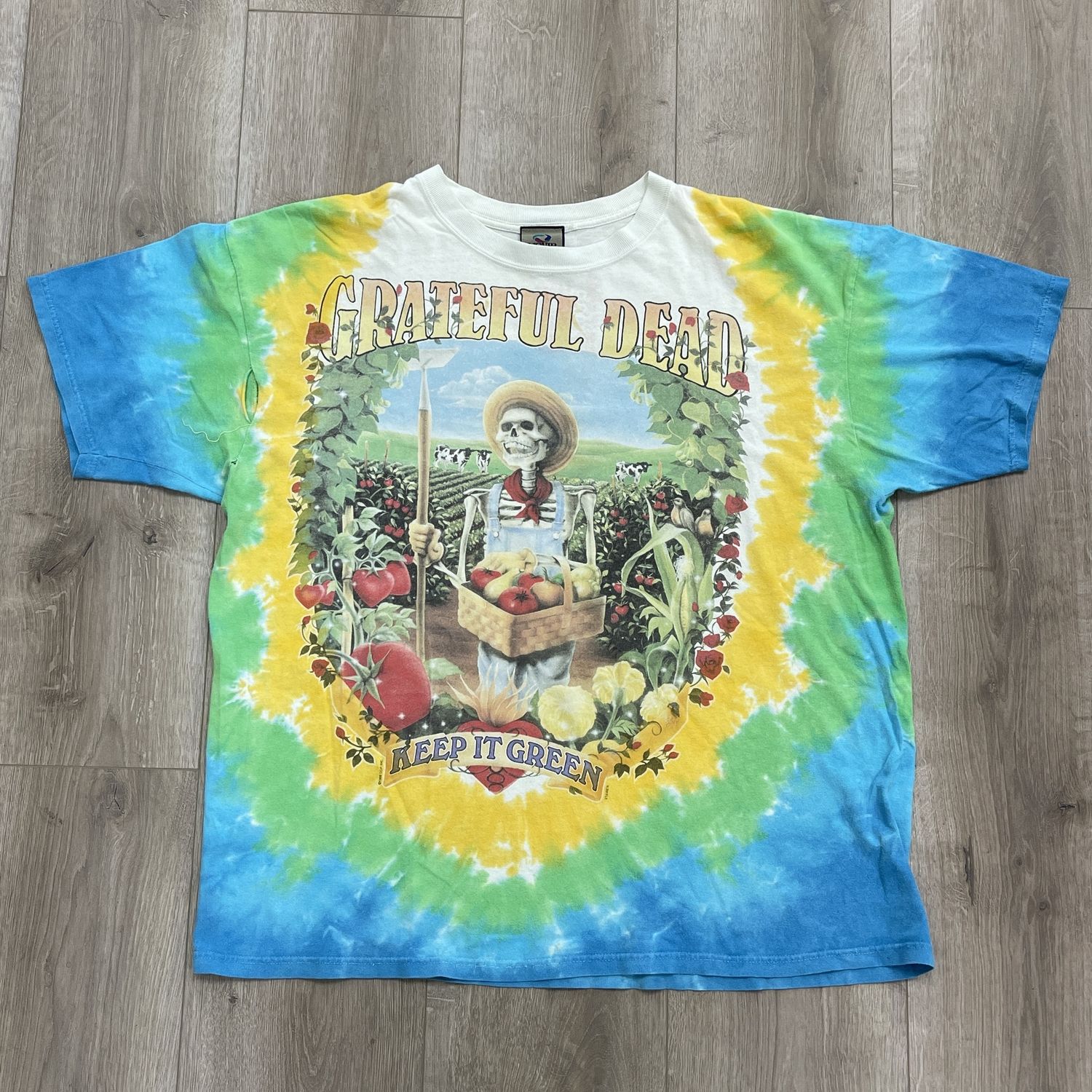 Vintage Grateful Dead Let It Grow Tie Dye T-Shirt Size XL Pre-Owned