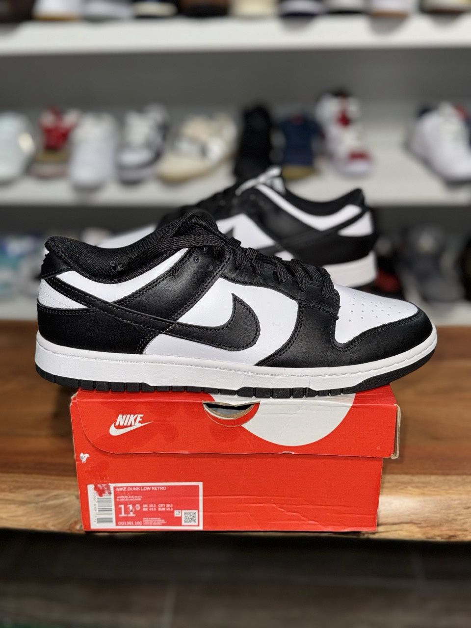 Nike Dunk Low Retro White Black Panda - Pre-Owned, Shoe Size: US M 11.5, Product Condition: Pre-Owned
