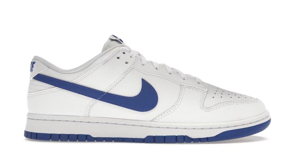 Nike Dunk Low White Hyper Royal • New