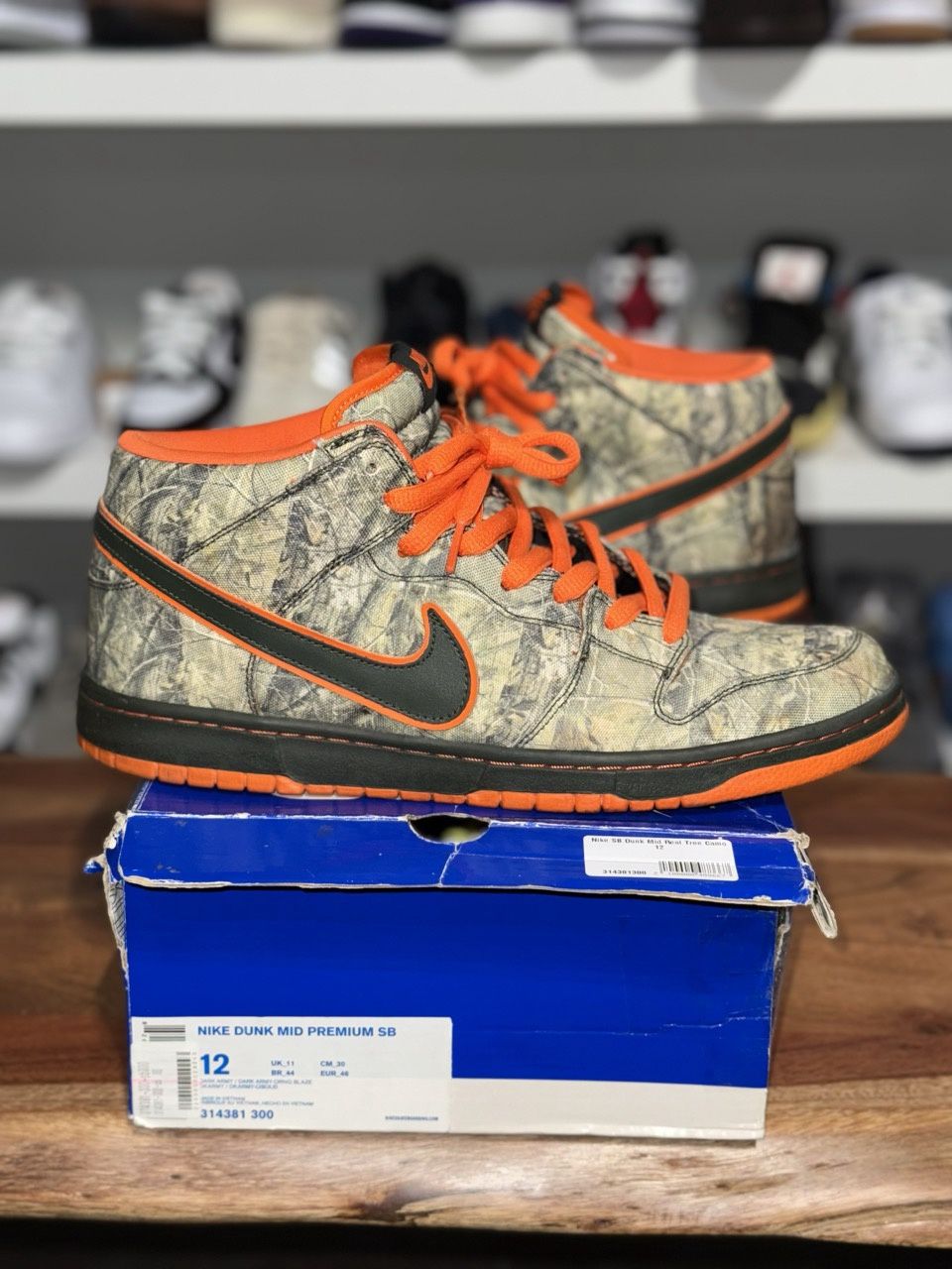Nike SB Dunk Mid Real Tree Camo - Pre-Owned, Shoe Size: US M 12, Product Condition: Pre-Owned